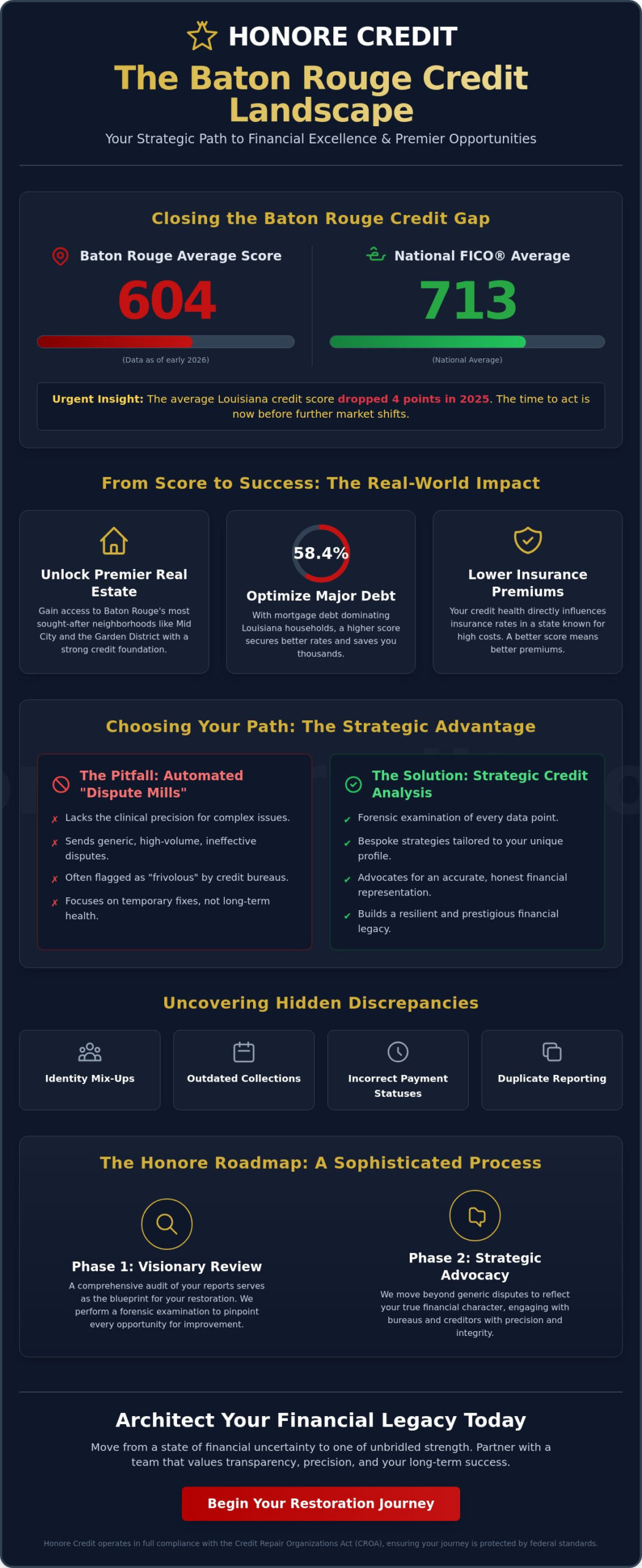Credit Repair Baton Rouge: Architecting Your Financial Legacy with Honore Credit